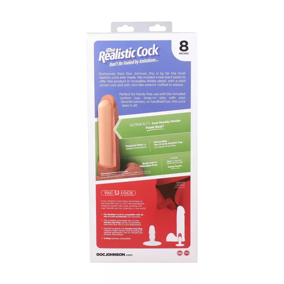 Doc Johnson ULTRASKYN Intimate Model 20 cm vanilės spalvos su siurbtuku