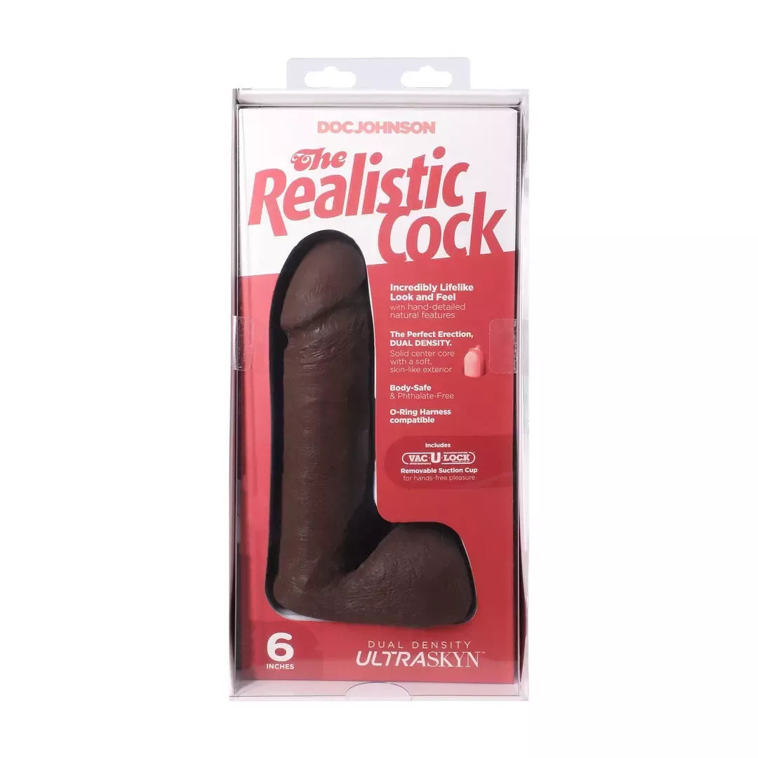 Doc Johnson ULTRASKYN Intimate System 16 cm Chocolate dvigubo tankio