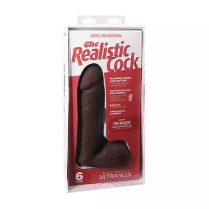 Doc Johnson ULTRASKYN Intimate System 16 cm Chocolate dvigubo tankio