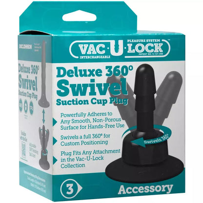 Doc Johnson Vac-U-Lock Deluxe 360 Swivel Base Set with Suction Cup, 2 vnt.