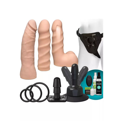 „Doc Johnson Vac-U-Lock Dual Density“ rinkinys su nuotolinio valdymo pulteliu ir „ULTRASKYN“