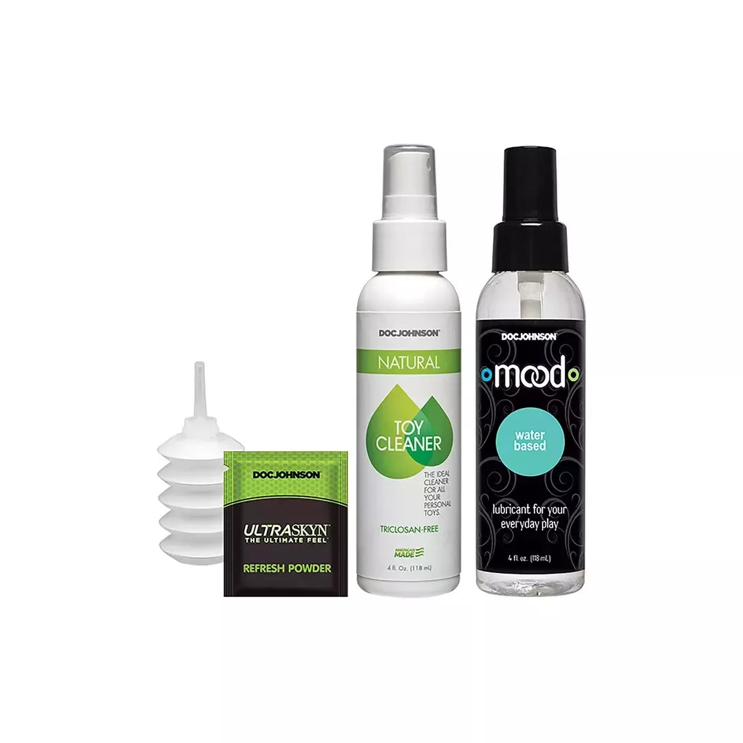 Doc Johnson Vac-U-Lock Dual Density ULTRASKYN prisegamas rinkinys su 3 priedais