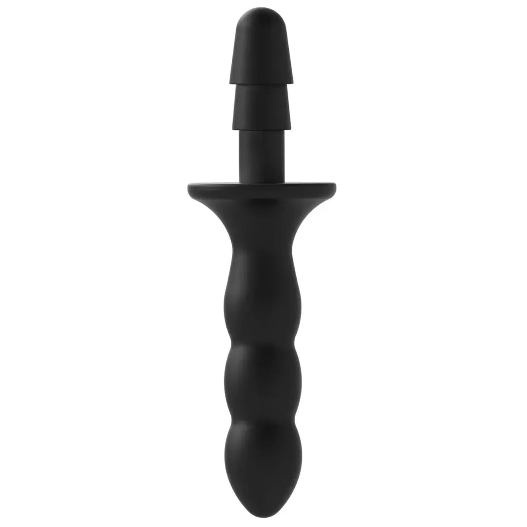 Doc Johnson Vac-U-Lock ergonomiška rankena, juoda – universalus laikymo priedas