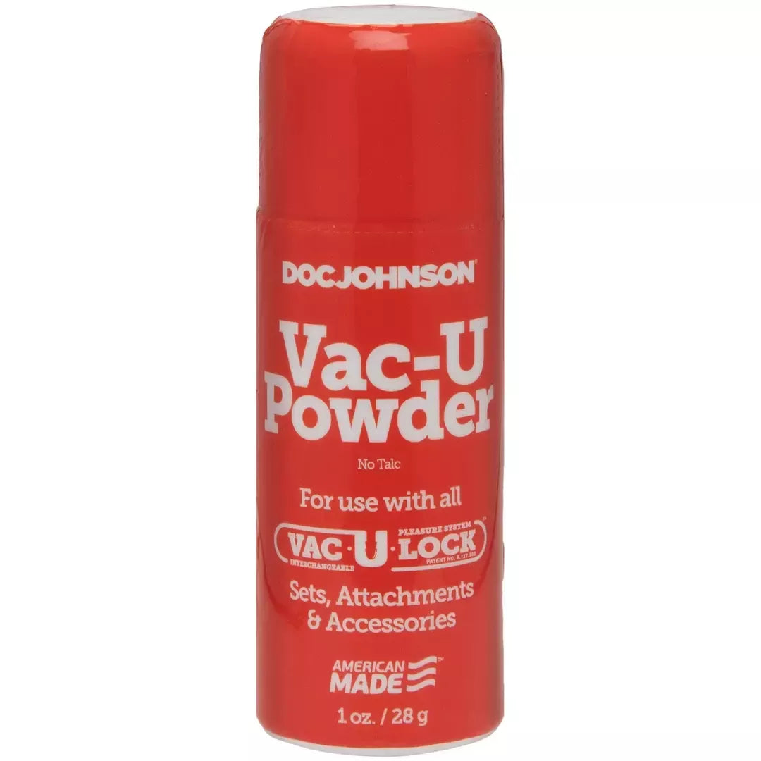 Doc Johnson Vac-U-Lock Powder – baltas talkas priedų priežiūrai, 28 g