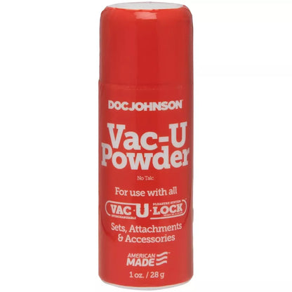 Doc Johnson Vac-U-Lock Powder – baltas talkas priedų priežiūrai, 28 g