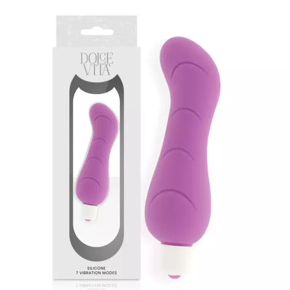 Dolce Vita G-Spot Intimate Machine silikoninis violetinis vibratorius, 7 režimai, 122x40 mm