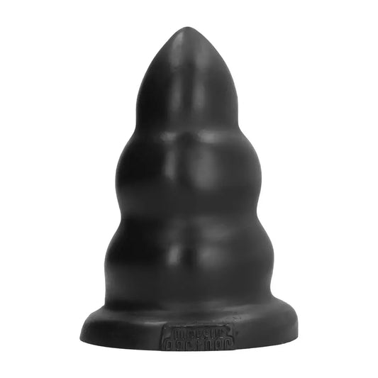 Domestic Partner Butt Buster Black 3 pakopų analinis kamštis, minkšta guma, XL