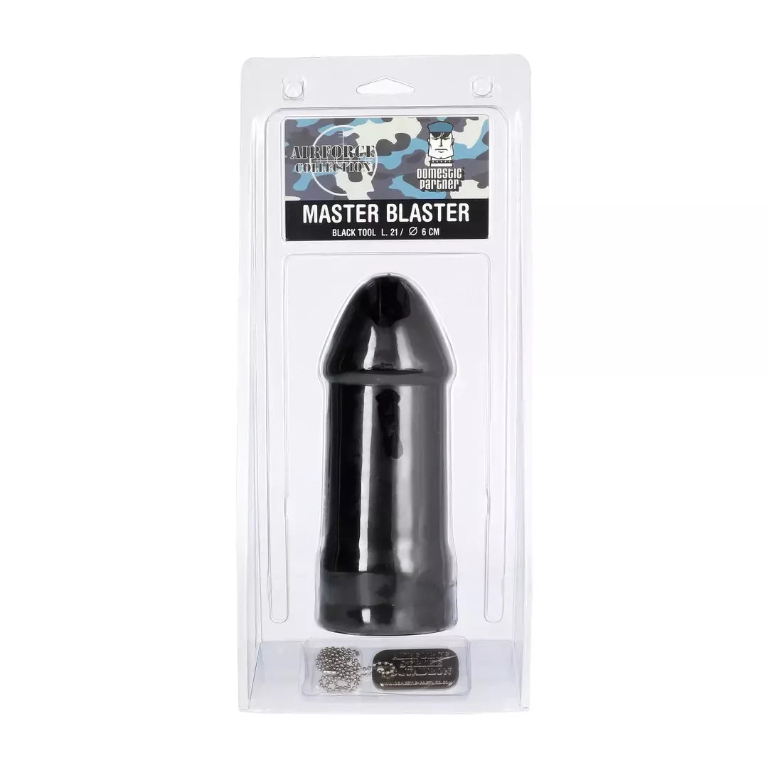 Domestic Partner Master Blaster Black analinis kamštis, minkšta guma, 28 cm