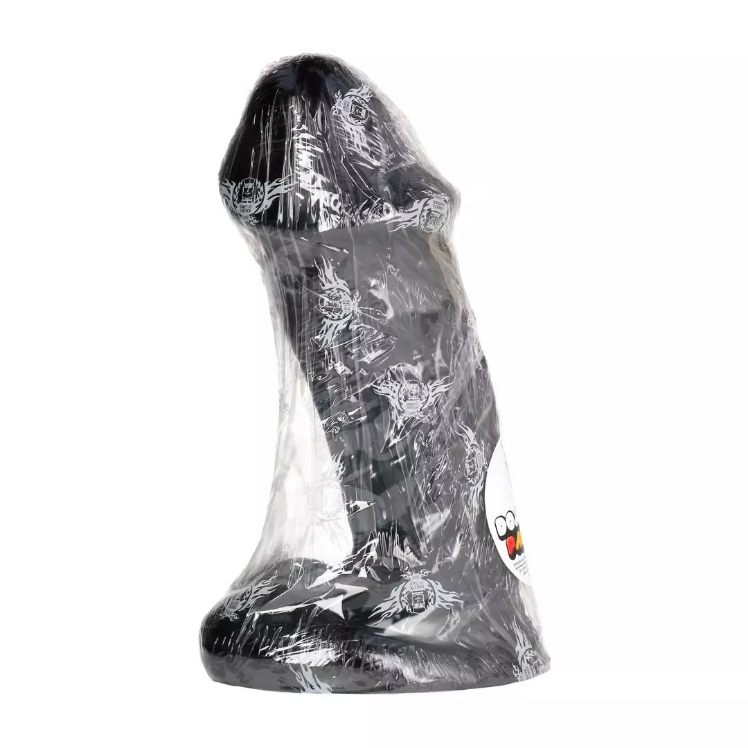 Domestic Partner War Head Black intymus prietaisas su stabiliu pagrindu 28 cm