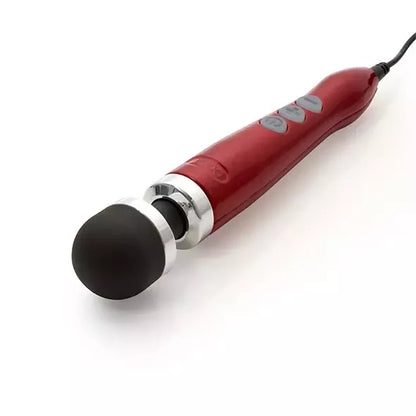 DOXY Number 3 Die Cast vibracinis masažuoklis Candy Red lengvas 28cm