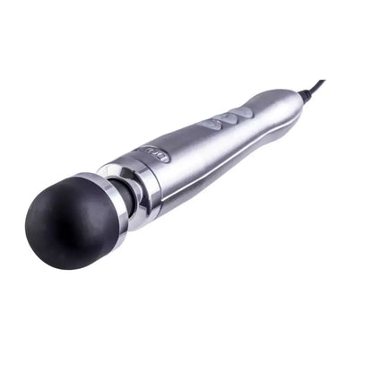 DOXY Number 3 Die Cast Wand Massager sidabrinis, kompaktiškas aliuminio modelis