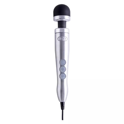 DOXY Number 3 Die Cast Wand Massager sidabrinis, kompaktiškas aliuminio modelis