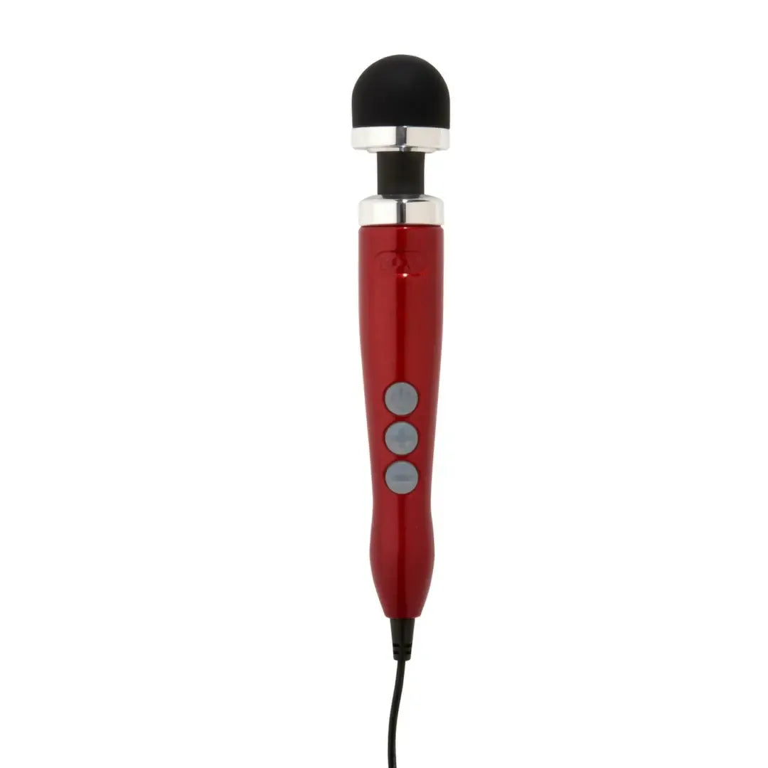 Doxy Number 3 Wand Massager Red – kompaktiškas USB-C įkraunamas modelis