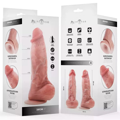 Dreamlove MR INTENSE Spencer silikoninis modelis 28 cm su siurbtuku