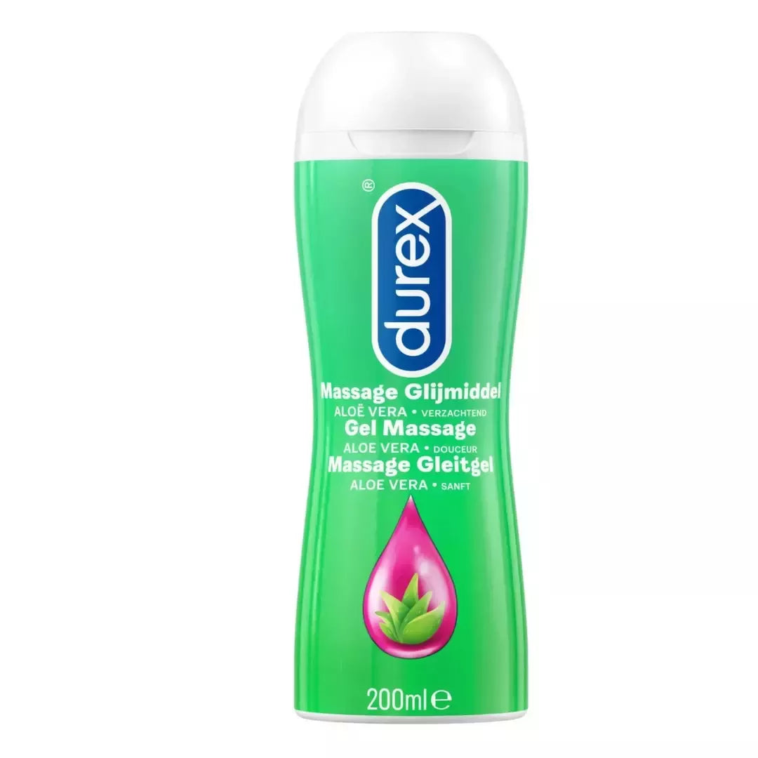 Durex Massage & Lubricant Gel su alavijais 200ml – odą puoselėjanti formulė