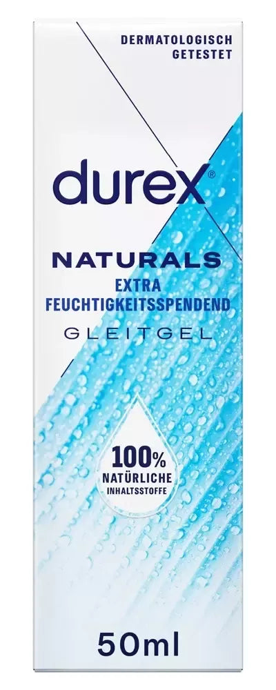 Durex Naturals Extra Wet intymus gelis, 50 ml – 100 % natūrali formulė