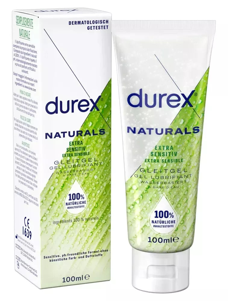 Durex Naturals vandens pagrindu sukurtas lubrikantas 100ml – pH neutralus, tinkamas žaislams