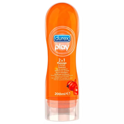 Durex Play 2in1 Massage Gel Guarana 200ml – vandens pagrindu, veganiškas