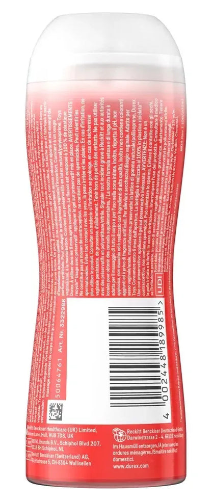 Durex Play 2in1 Massage Gel Guarana 200ml – vandens pagrindu, veganiškas