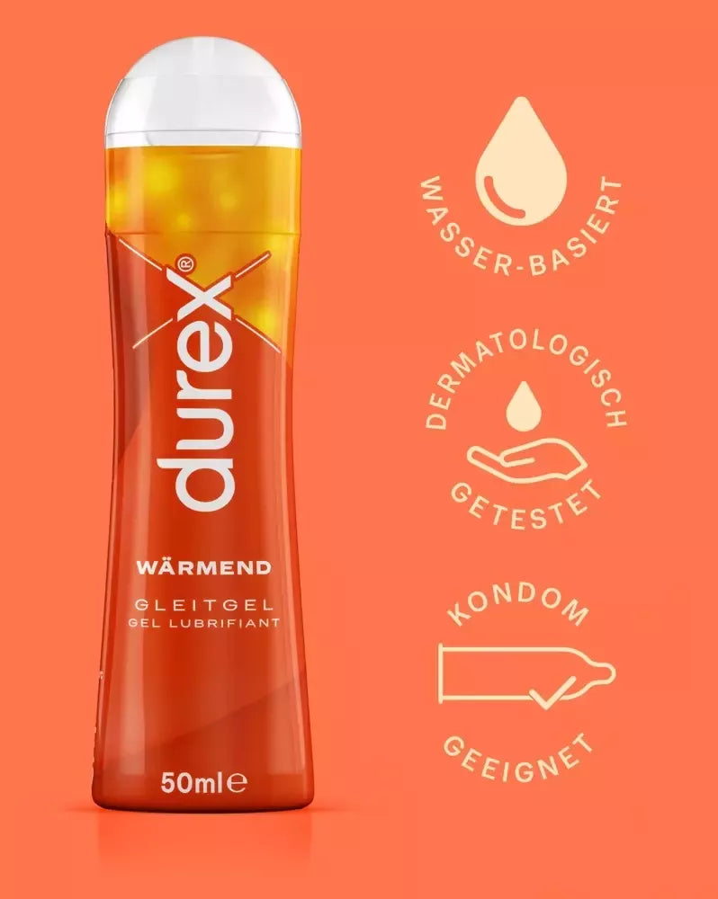Durex Play Warming 50ml vandens pagrindo intymus lubrikantas