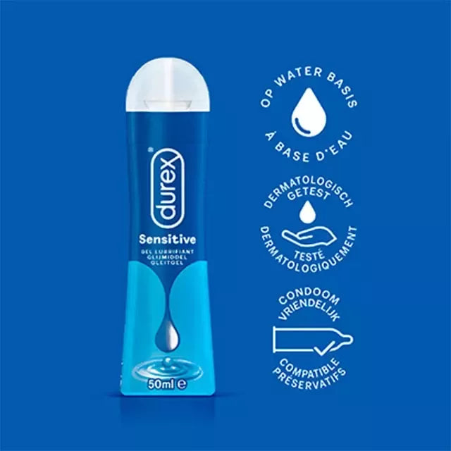 Durex Sensitive vandens pagrindu pagamintas lubrikantas gelis 100 ml – švelni formulė
