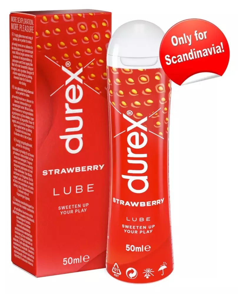 Durex Strawberry Lubrikantas 50 ml – švelnios tekstūros, vandens pagrindu sukurtas, aromatizuotas