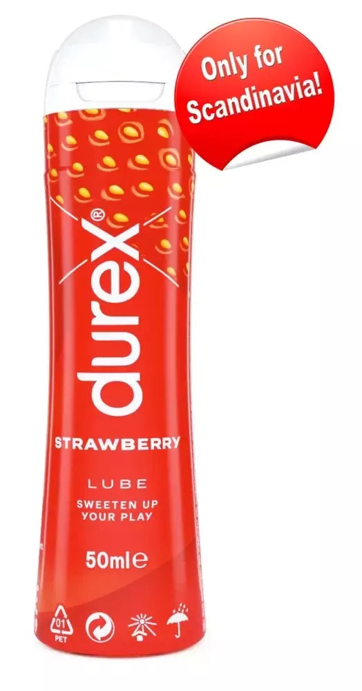 Durex Strawberry Lubrikantas 50 ml – švelnios tekstūros, vandens pagrindu sukurtas, aromatizuotas