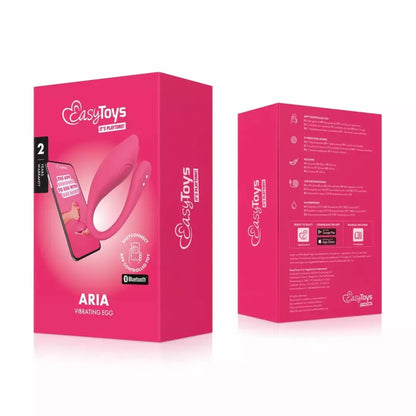 EasyConnect Aria vibruojantis kiaušinis – belaidis įrenginys, valdomas programėle, rožinis