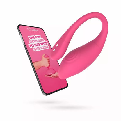 EasyConnect Aria vibruojantis kiaušinis – belaidis įrenginys, valdomas programėle, rožinis