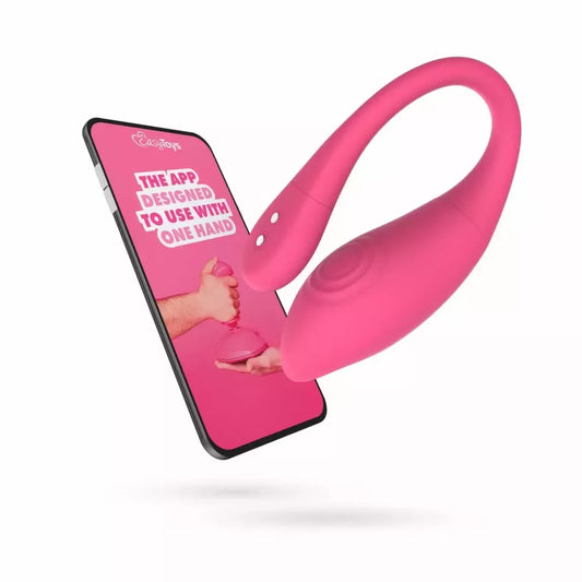 EasyConnect Aria vibruojantis kiaušinis – belaidis įrenginys, valdomas programėle, rožinis