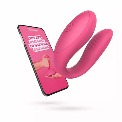 EasyConnect Orio Intimate Duo – programėle valdomas vibroelementas poroms, violetinis, kompaktiškas