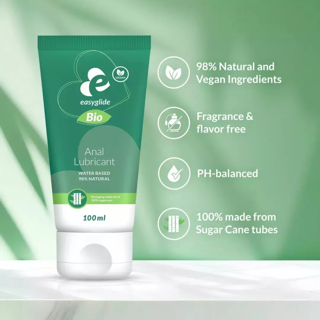 EasyGlide Bio & Natural vandens pagrindo analinis lubrikantas 100ml – tiršta formulė
