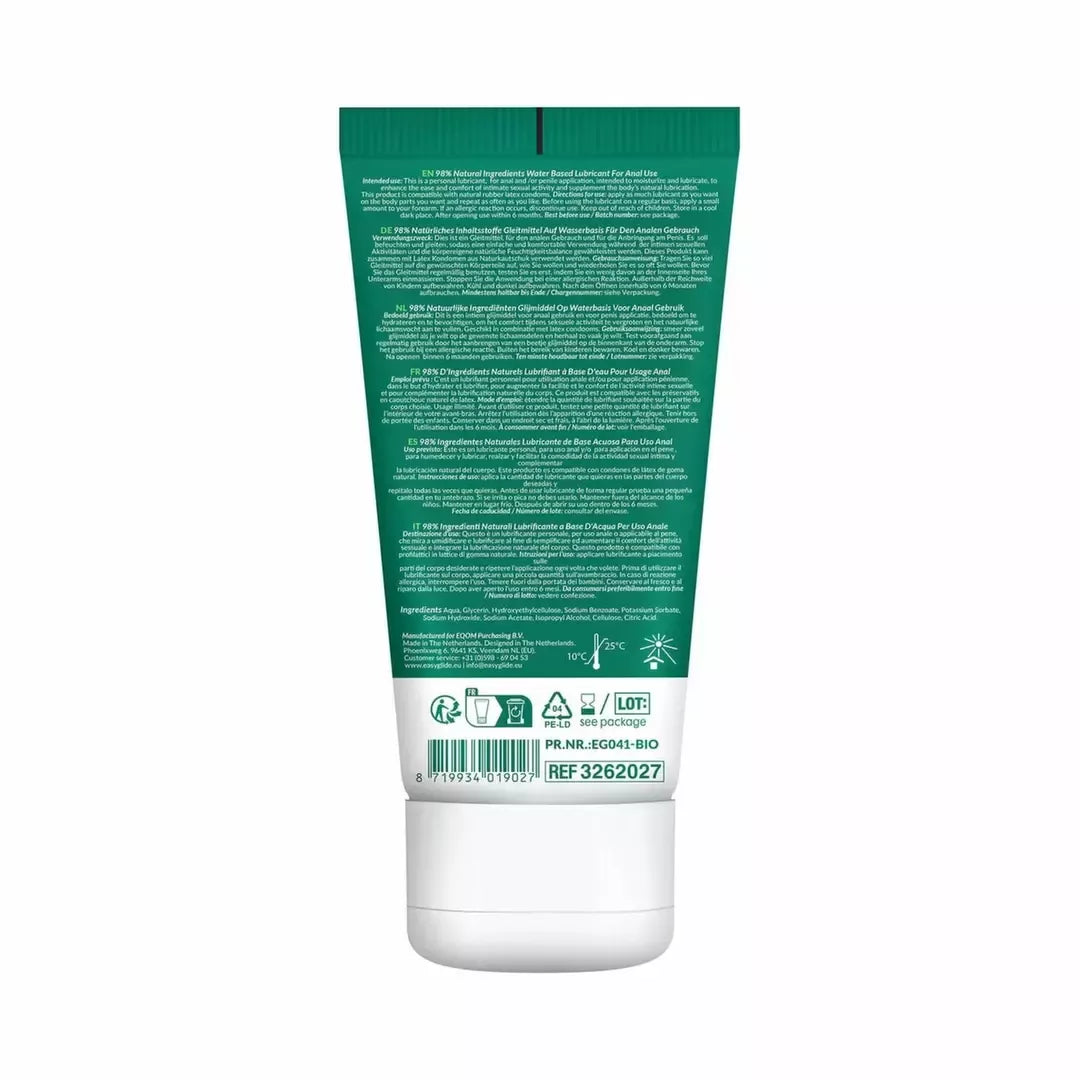EasyGlide Bio & Natural vandens pagrindo analinis lubrikantas 100ml – tiršta formulė