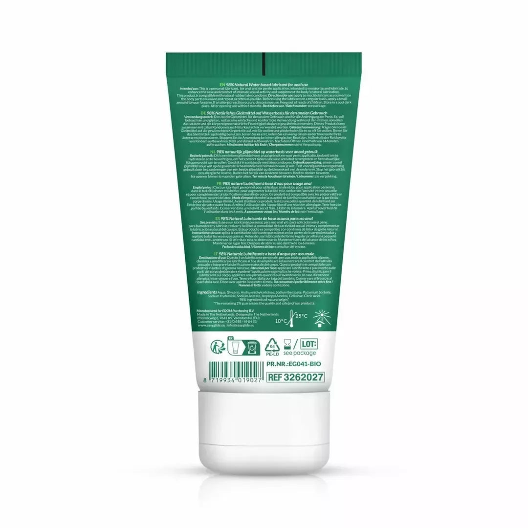 EasyGlide Bio & Natural vandens pagrindo analinis lubrikantas 100ml – tiršta formulė