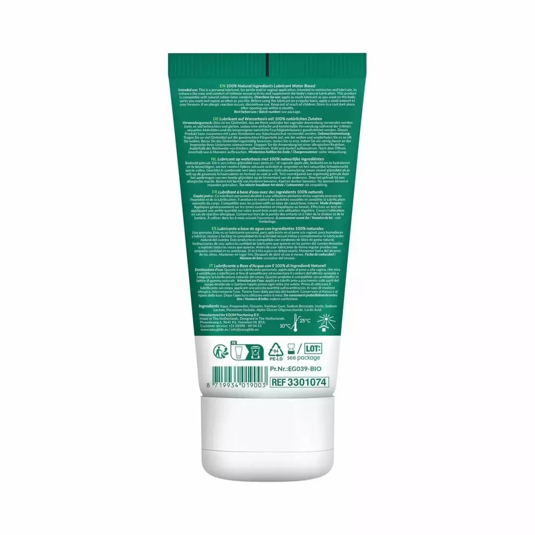 EasyGlide Bio – Natural vandens pagrindo lubrikantas 100 ml, be kvapo