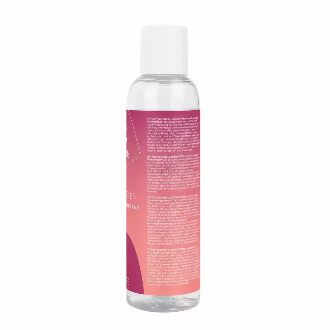 EasyGlide Rose Bubbles vandens pagrindo lubrikantas 150 ml, subalansuotas pH