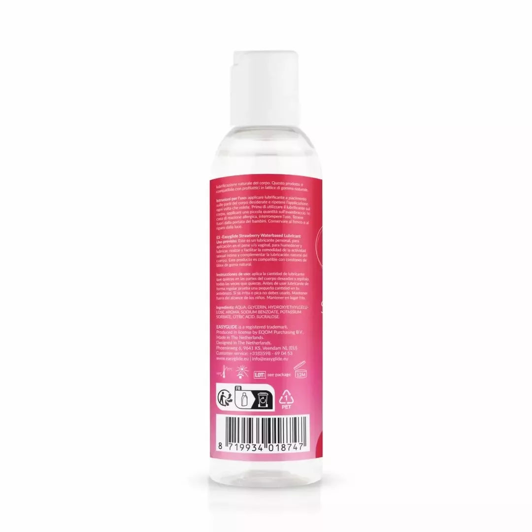 EasyGlide Strawberry vandens pagrindo lubrikantas 150 ml – aromatizuota formulė