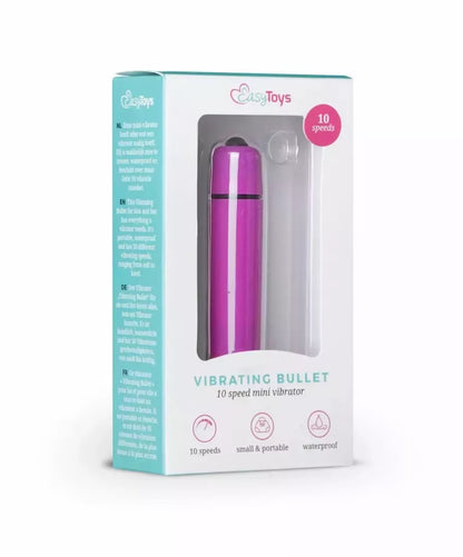 EasyToys 10 greičių kompaktiškas vibro-kulka – violetinės spalvos, kišeninio dydžio modelis
