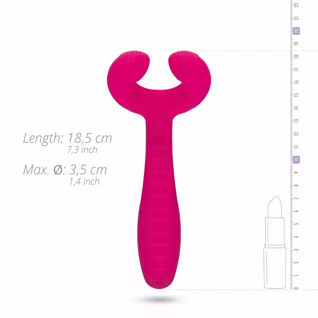 EasyToys Couples Intimate dvipusis vibratorius, atsparus vandeniui, įkraunamas per USB