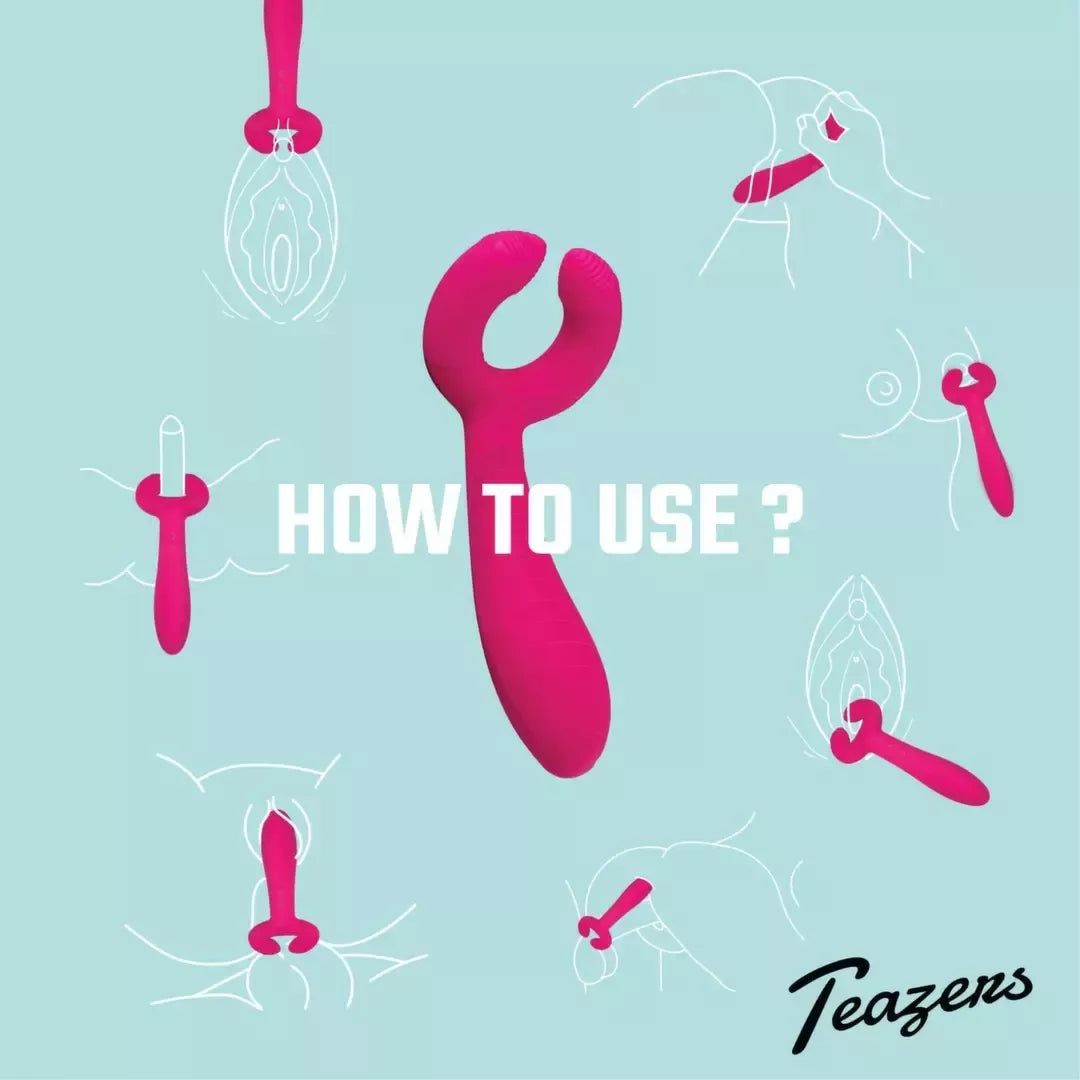 EasyToys Couples Intimate dvipusis vibratorius, atsparus vandeniui, įkraunamas per USB