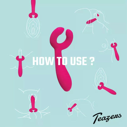 EasyToys Couples Intimate dvipusis vibratorius, atsparus vandeniui, įkraunamas per USB