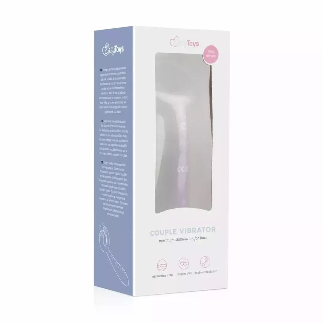 EasyToys Couples Vibrator Purple - Dvigubo variklio lankstus žiedas ir korpusas