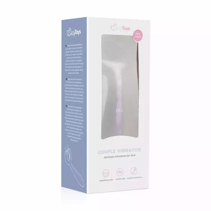 EasyToys Couples Vibrator Purple - Dvigubo variklio lankstus žiedas ir korpusas