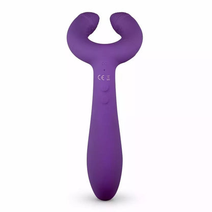 EasyToys Couples Vibrator Purple - Dvigubo variklio lankstus žiedas ir korpusas