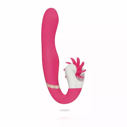 EasyToys Dave silikoninis įkraunamas vibruojantis prietaisas su dvigubu varikliu, rožinis