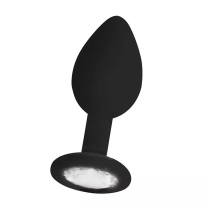 EasyToys Diamond Silicone Plug Regular – elegantiškas analinis aksesuaras, juodas