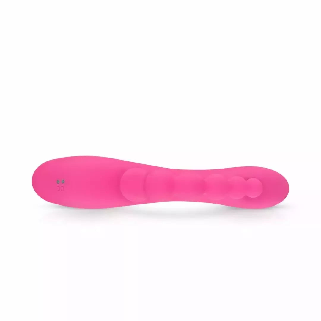 EasyToys Double Rabbit Intimate Massager vandeniui atsparus 21 cm rožinis USB
