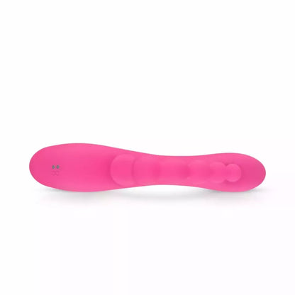 EasyToys Double Rabbit Intimate Massager vandeniui atsparus 21 cm rožinis USB