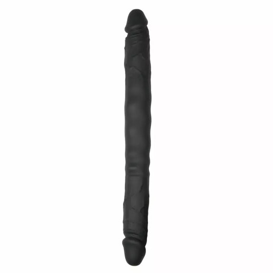 EasyToys dvipusis lankstus silikoninis intymus prietaisas, 44 cm, juodas
