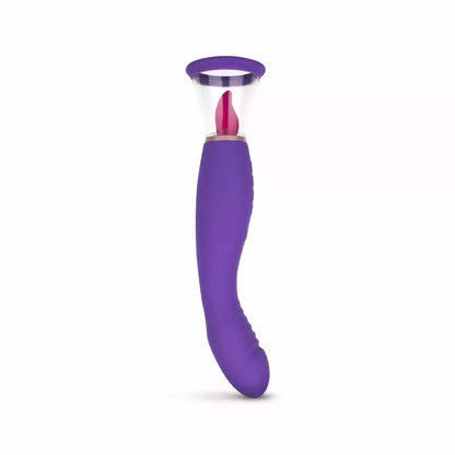 EasyToys intymio vakuumo sistema ir dvipusis vibratorius, violetinis, USB